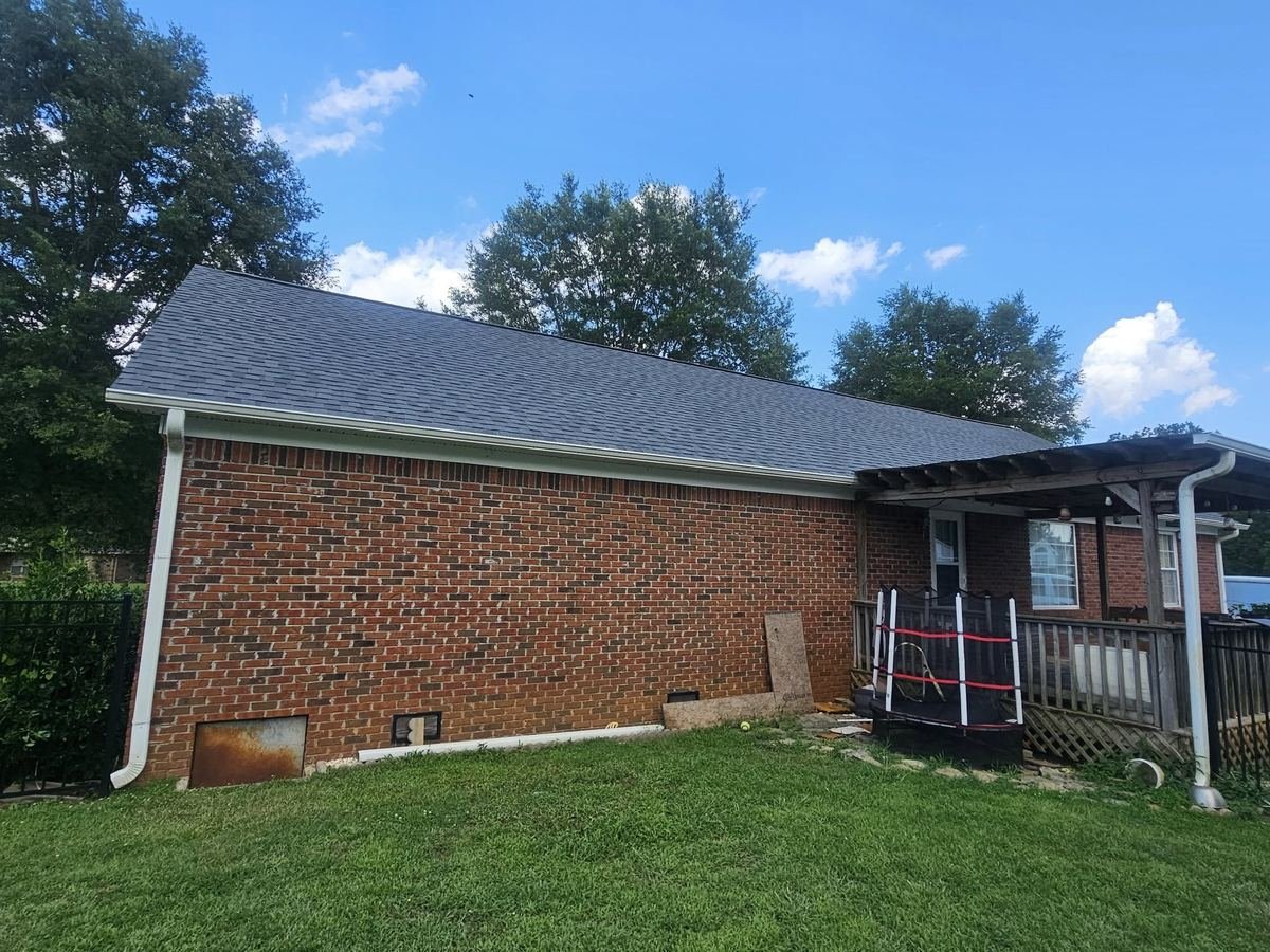 Completed roofing project in Milan, TN by Crawford Residential and Industrial Repair.